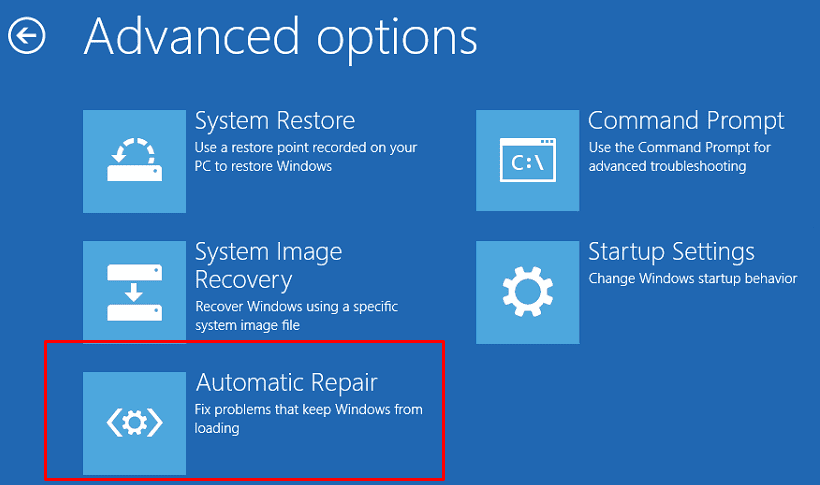 Automatic repair