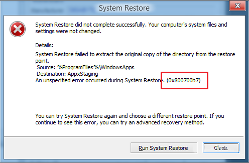 Image result for Fix Windows Error Code 0x800700b7