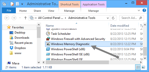 memory diagnostics tool