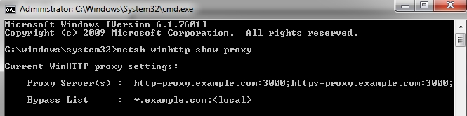 netsh winhttp reset proxy