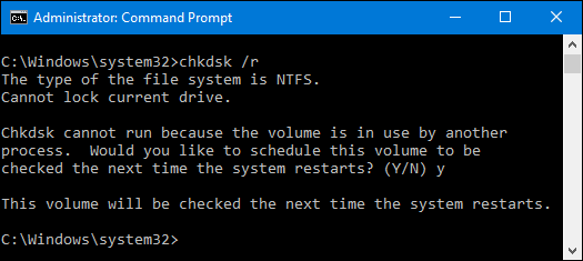 chkdsk/R