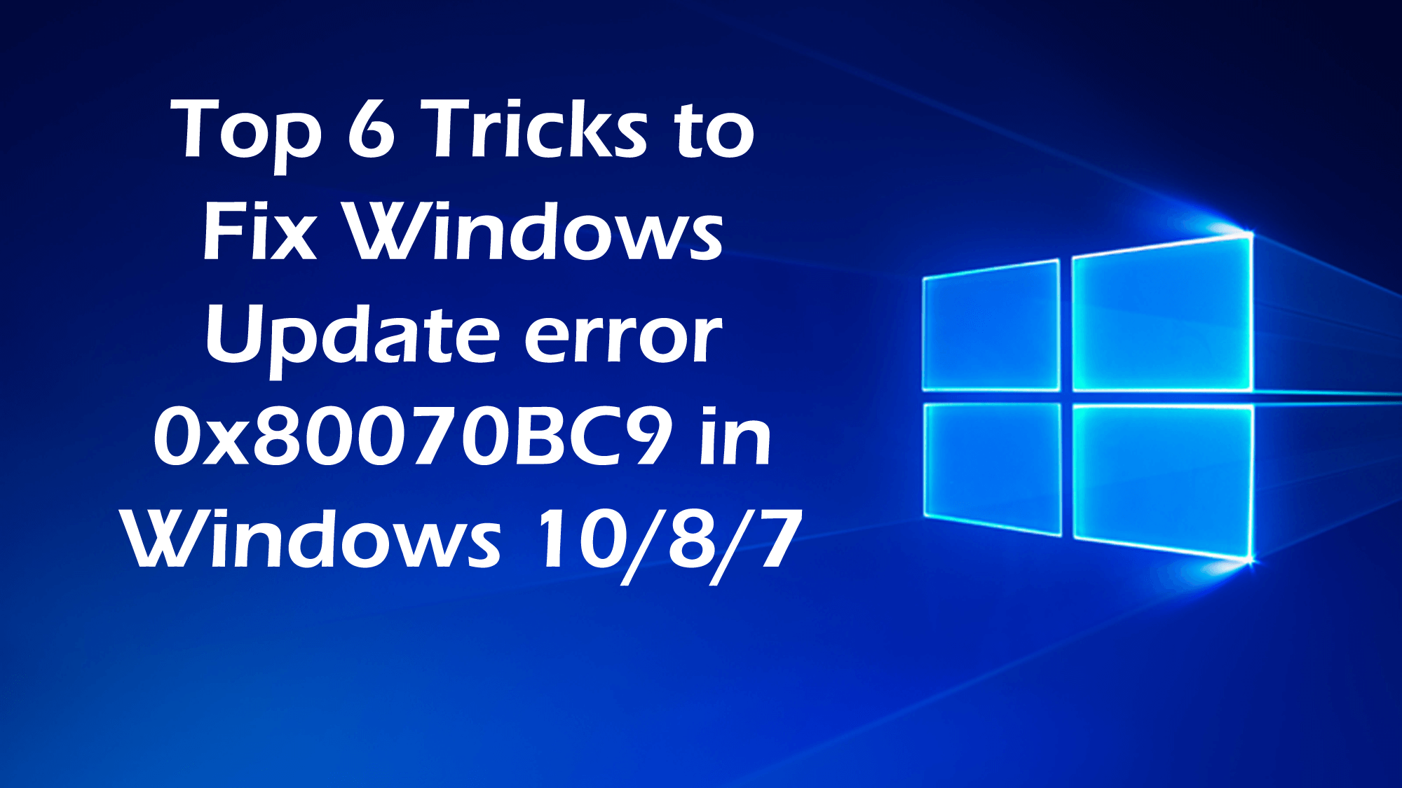 Windows Update error 0x80070BC9 