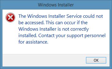 Windows Installer Service could not be accessed on Windows 10