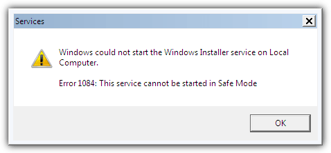 Windows could not start the Windows Installer Service on the local computer