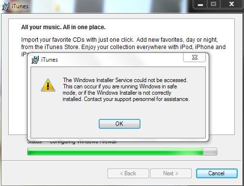 Windows Installer Service Could Not Be Accessed Safe Mode