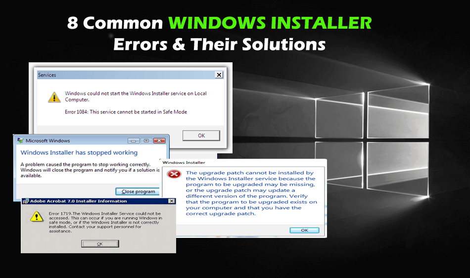 how to fix Windows installer errors 