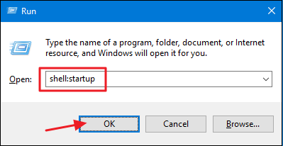 Windows 10 startup folder not working 