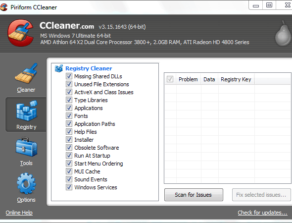 CCleaner utility