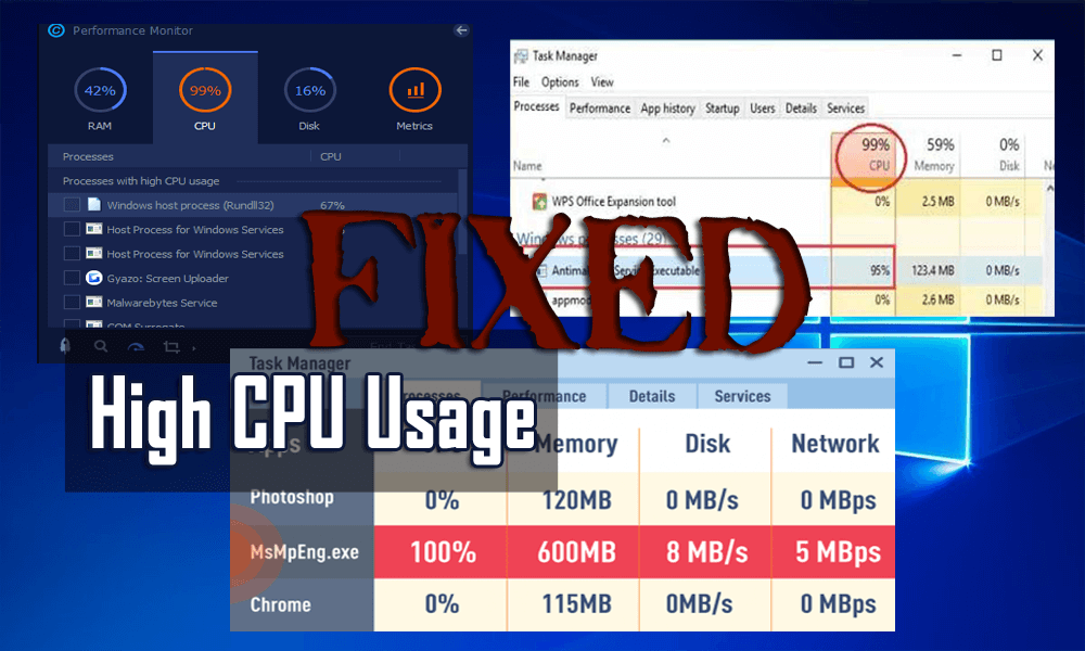 fixing cpu usage 100 windows 7