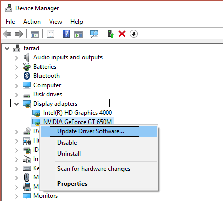 vga no signal error