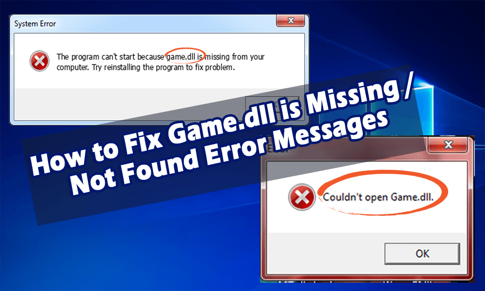 cannot find dll error