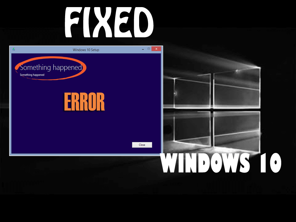 something happened error