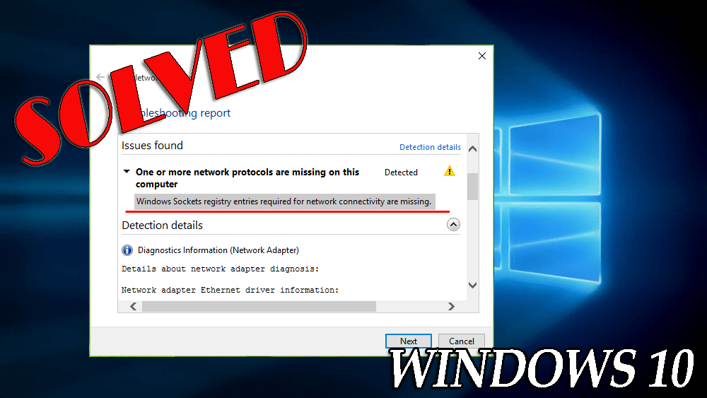 Fehler im Windows-Netzwerk Winsock