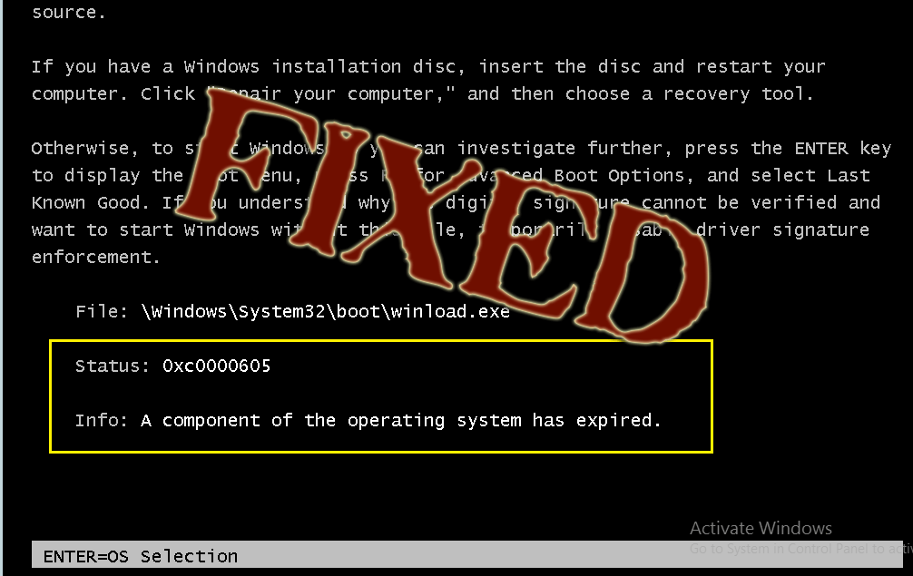 How To Fix A Component Of The Operating System Has Expired 0xc Error