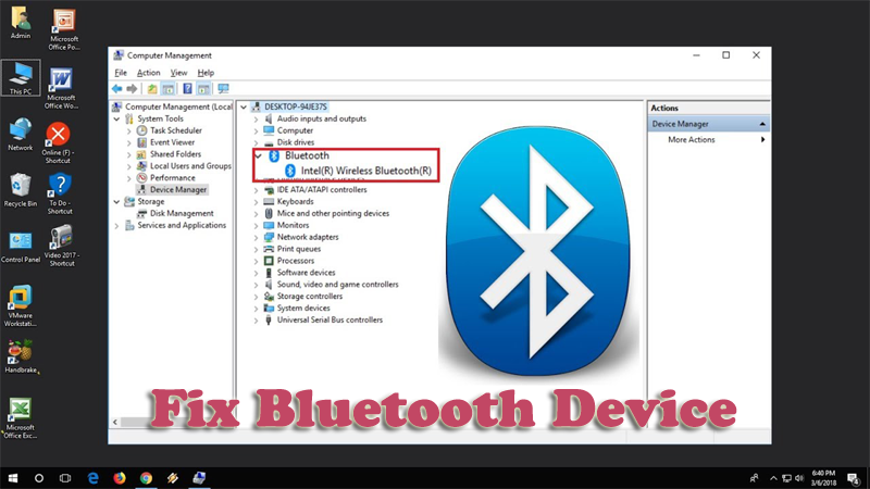 el dispositivo bluetooth no se encontró con Windows XP
