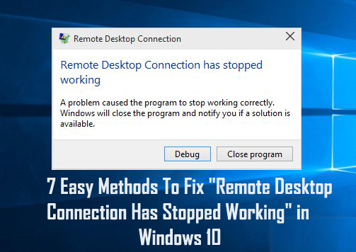 how to reinstall remote desktop connection windows 10