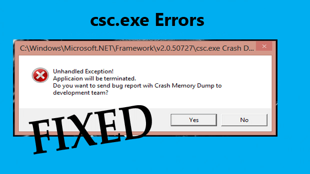 fix csc.exe errors 