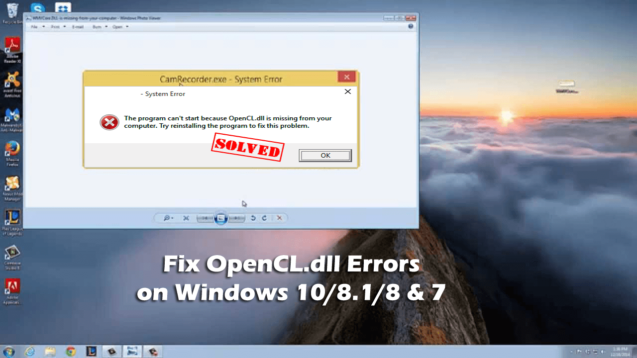 Загрузка dll c. OPENCL.dll. Dll Error Fix. Проблемы с dll файлами Windows 7. Как исправить ошибку SFC_os.dll.