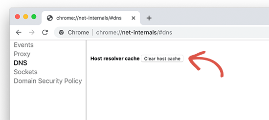 Clear Chrome DNS Cache