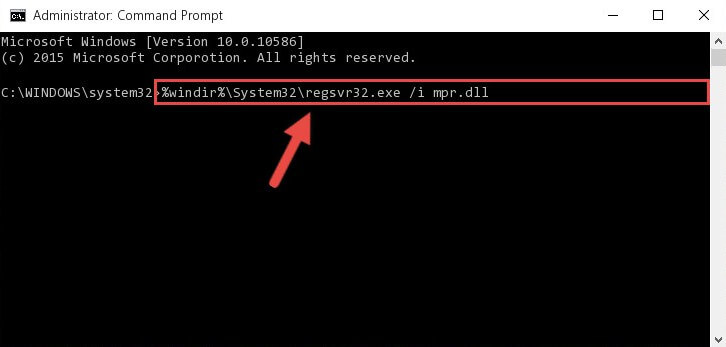 solve mpr.dll file error 