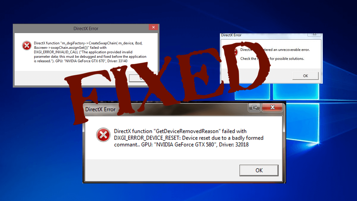 dxdiag error message