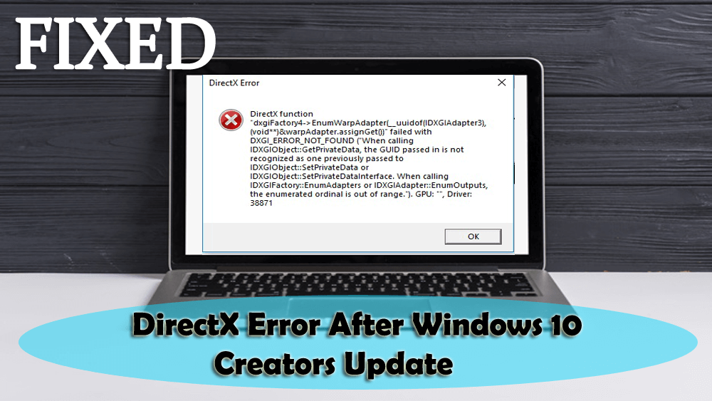 Fix DirectX Error on Windows 11/10