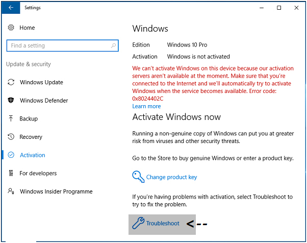 activate windows pop up