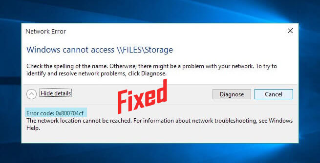 How to Fix Network Error 0x800704cf on Windows 10/8.1/8?