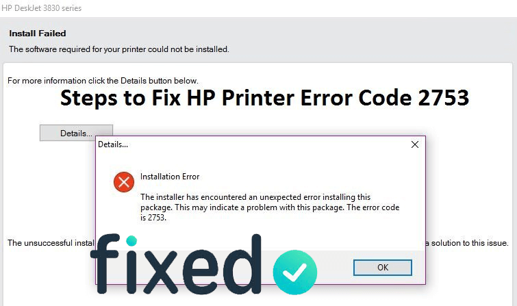 HP Printer Error Code 2753