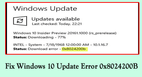 Update Error 0x8024200B