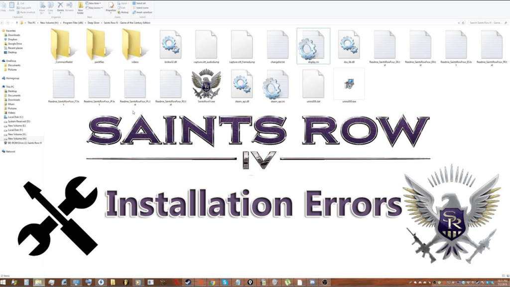 Saints Row 4 Installation Errors