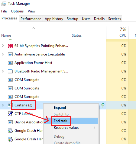 file explorer search not working in windows 10 1909