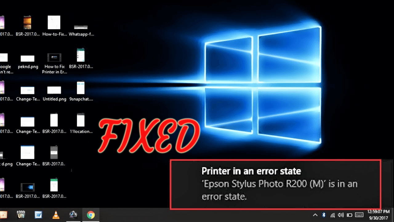 printing error stops windows xp