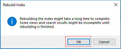 file explorer search not working in windows 10 1909