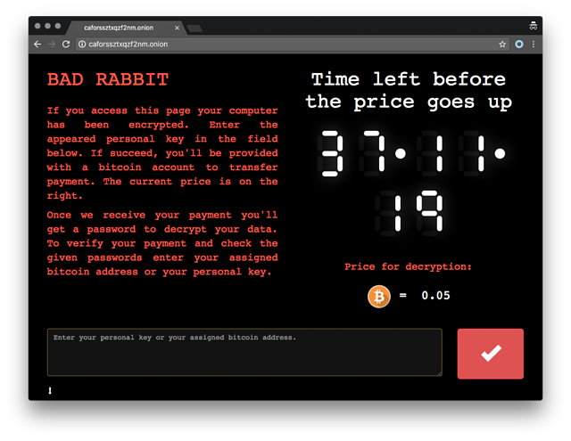 Bad Rabbit Ransomware