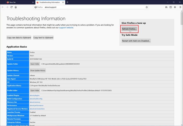 Remove Malicious Malware From firefox 3