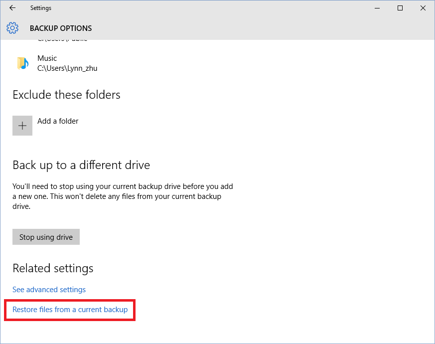 Restore Backup In Windows 10 (4)