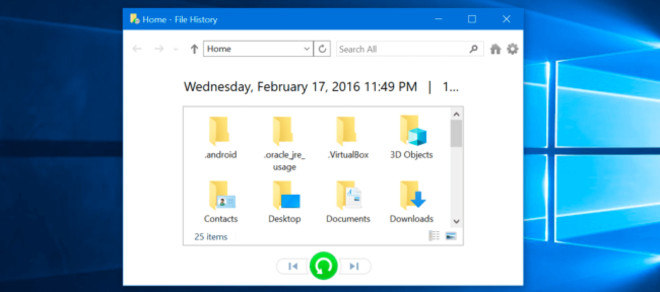 Restore Backup In Windows 8