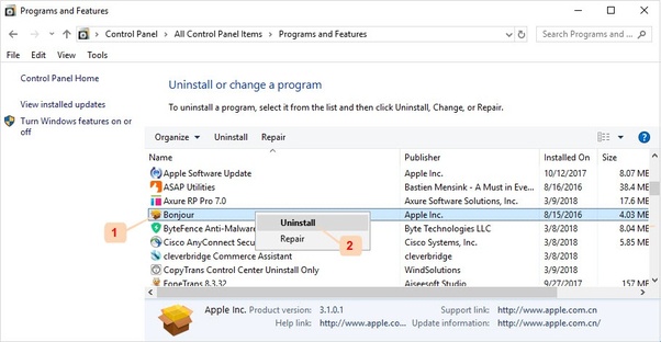 Uninstall Malware From Control Panel Of Windows 10(1)