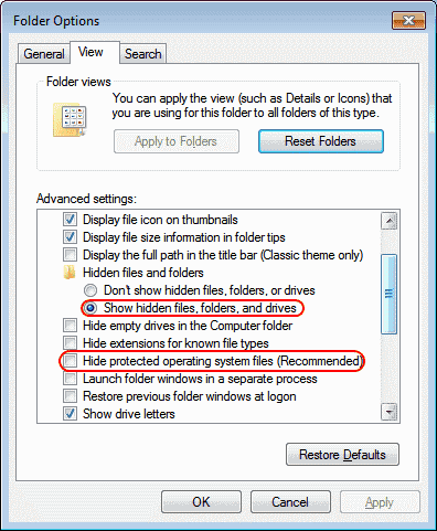 Show Hidden Files On Windows 7