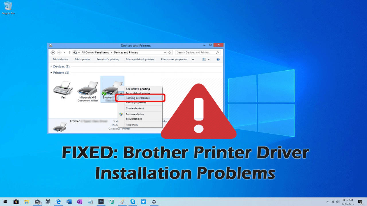 Fix Brother Printer Driver Installation Problems