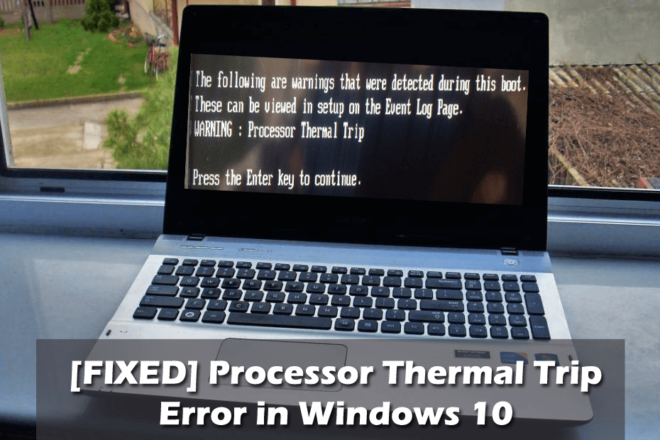 Processor Thermal Trip error 