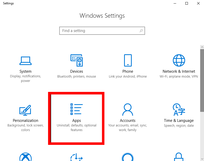 Apps in Windows 10