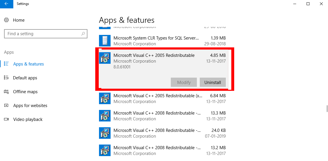 Microsoft Visual C++ Redistributable Package 