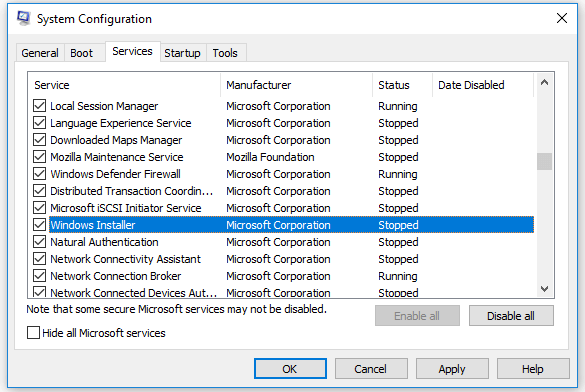 windows installer not starting automatically