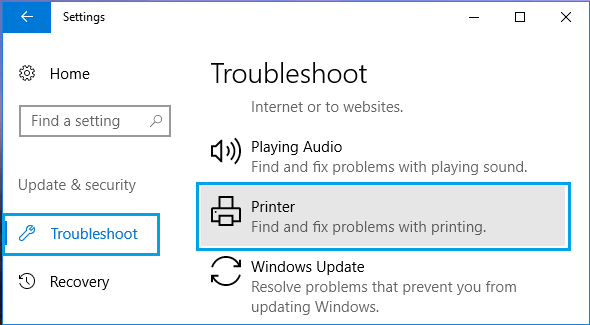 printer offline error 