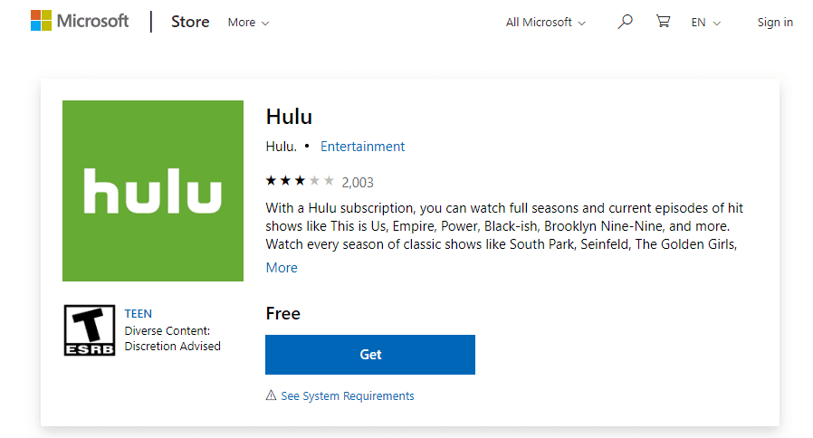 fix Hulu error