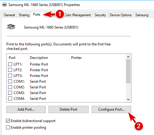 printer offline error 