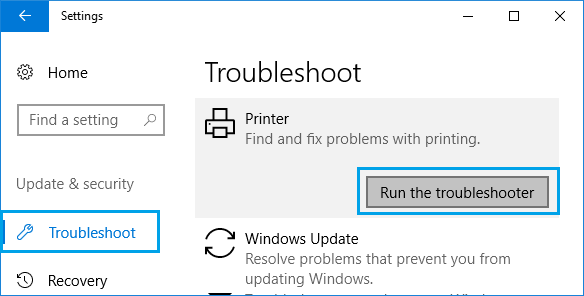 printer offline error 