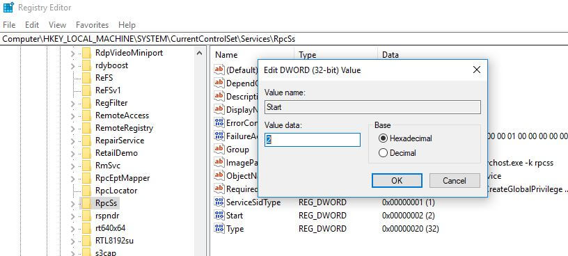 the rpc server is unavailable 0x800706ba